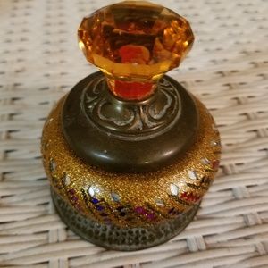 India Inspired Jewelry Box with Faux Crystal Lid